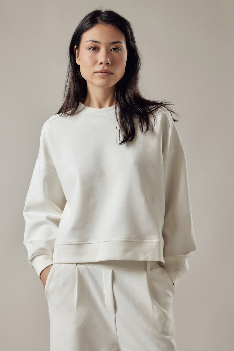 Felpa Girocollo Loose Fit in Interlock