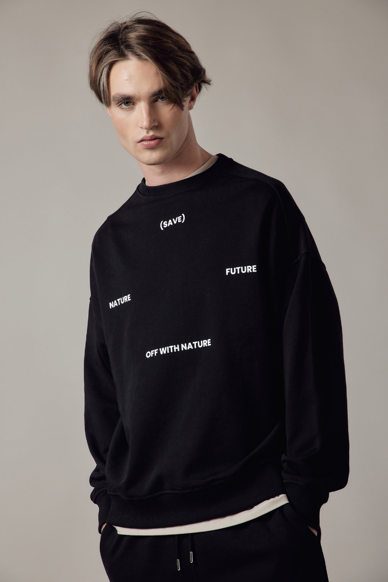 Felpa Girocollo Loose Fit