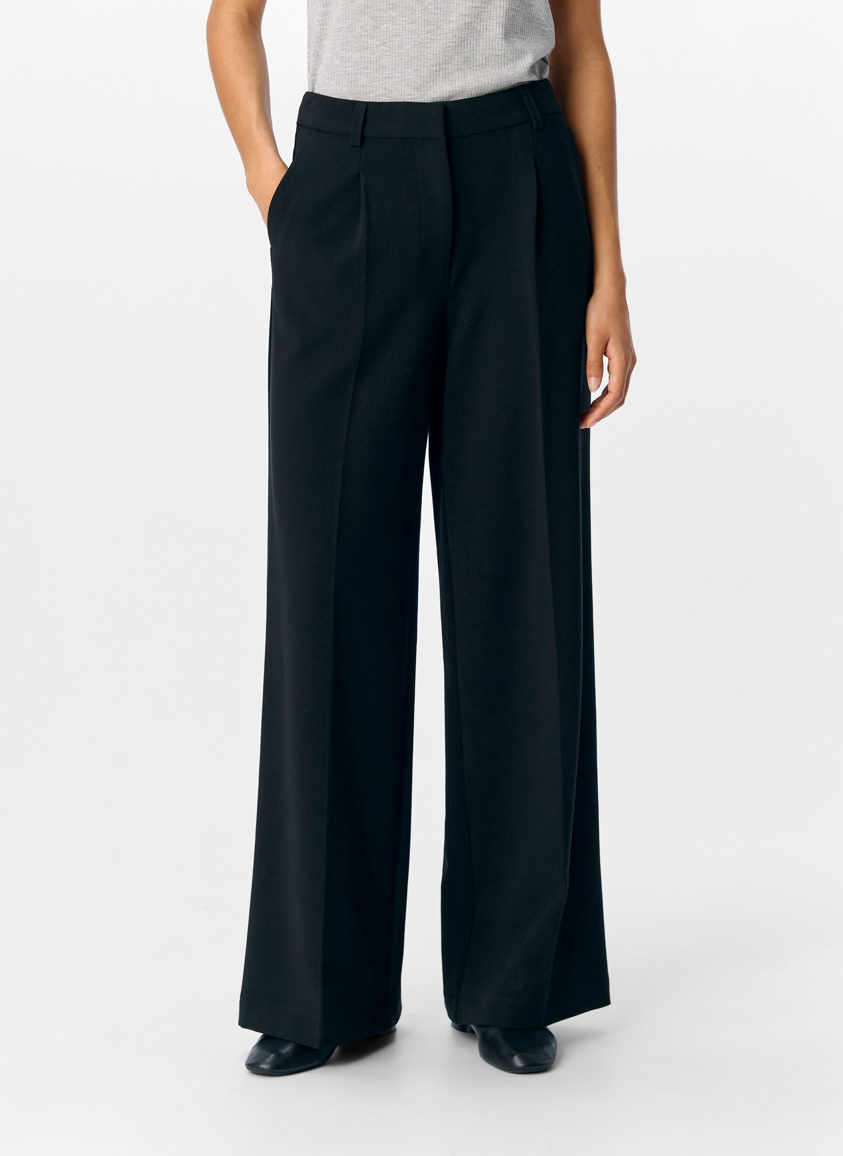 OBJECT Pantaloni ampi Pantaloni ampi - OBJLISA WIDE PANT NOOS donna nero