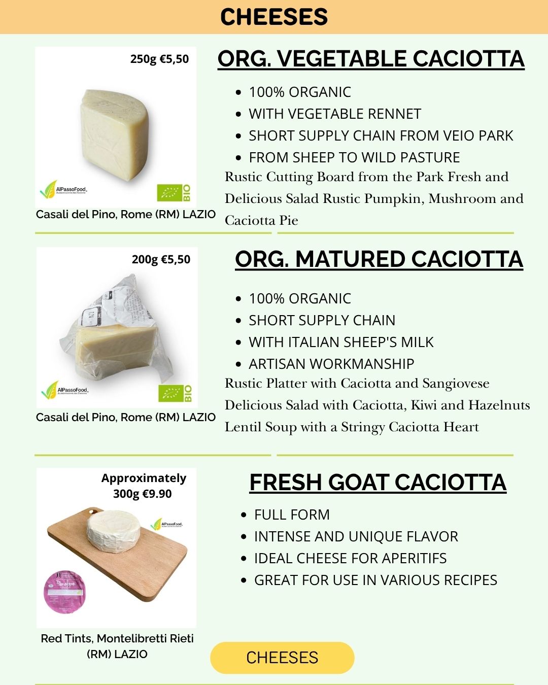 DAIRY PRODUCTS