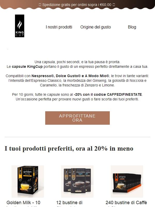 Il gusto semplice di un buon caffè