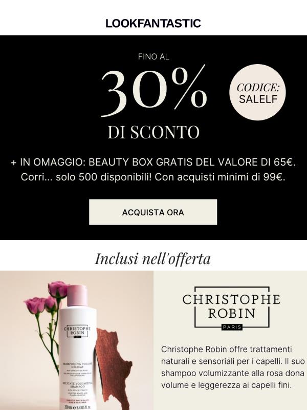 BEAUTY BOX GRATIS + Fino al -30% !