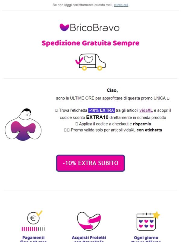 -10% extra vidaXL: ultima chiamata!