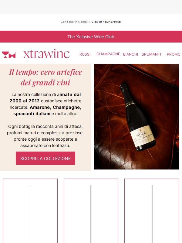 Il tempo è il vero artefice dei grandi vini