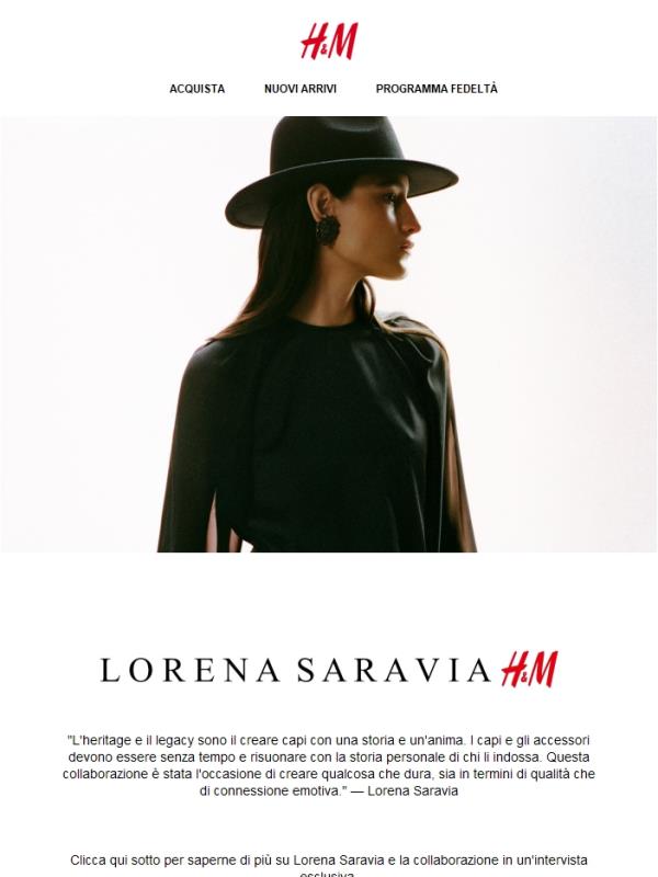 Lorena Saravia x H&M arriva domani