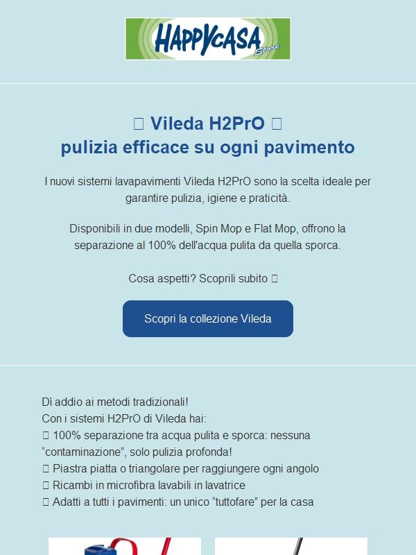 Di' addio allo straccio e dai il benvenuto ai sistema lavapavimenti H2PrO 👋