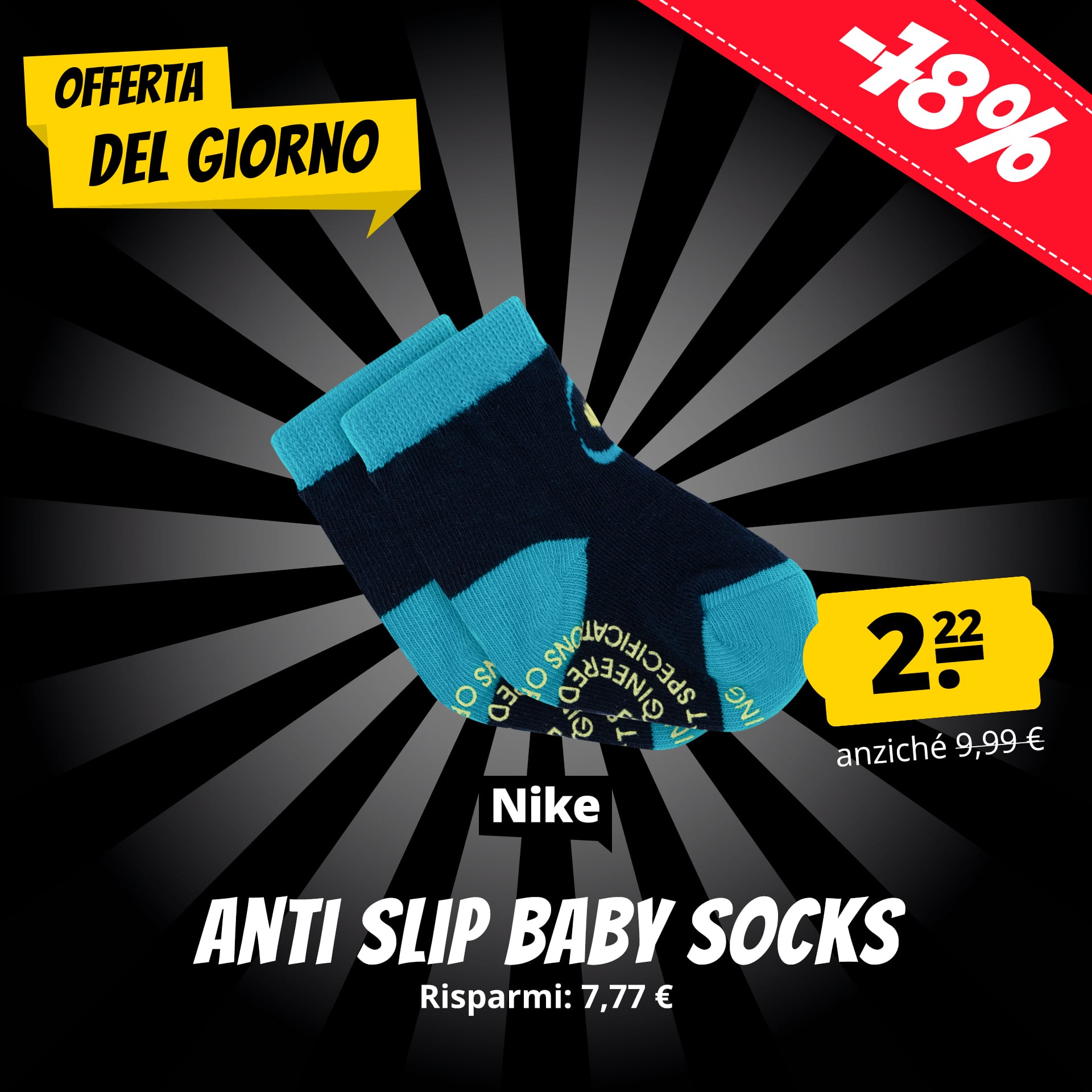 Nike anti slip baby calzini