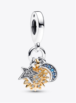 Two-tone Celestial Triple Dangle Charm