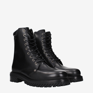 Off-White Ankle Boots Men Leather Black