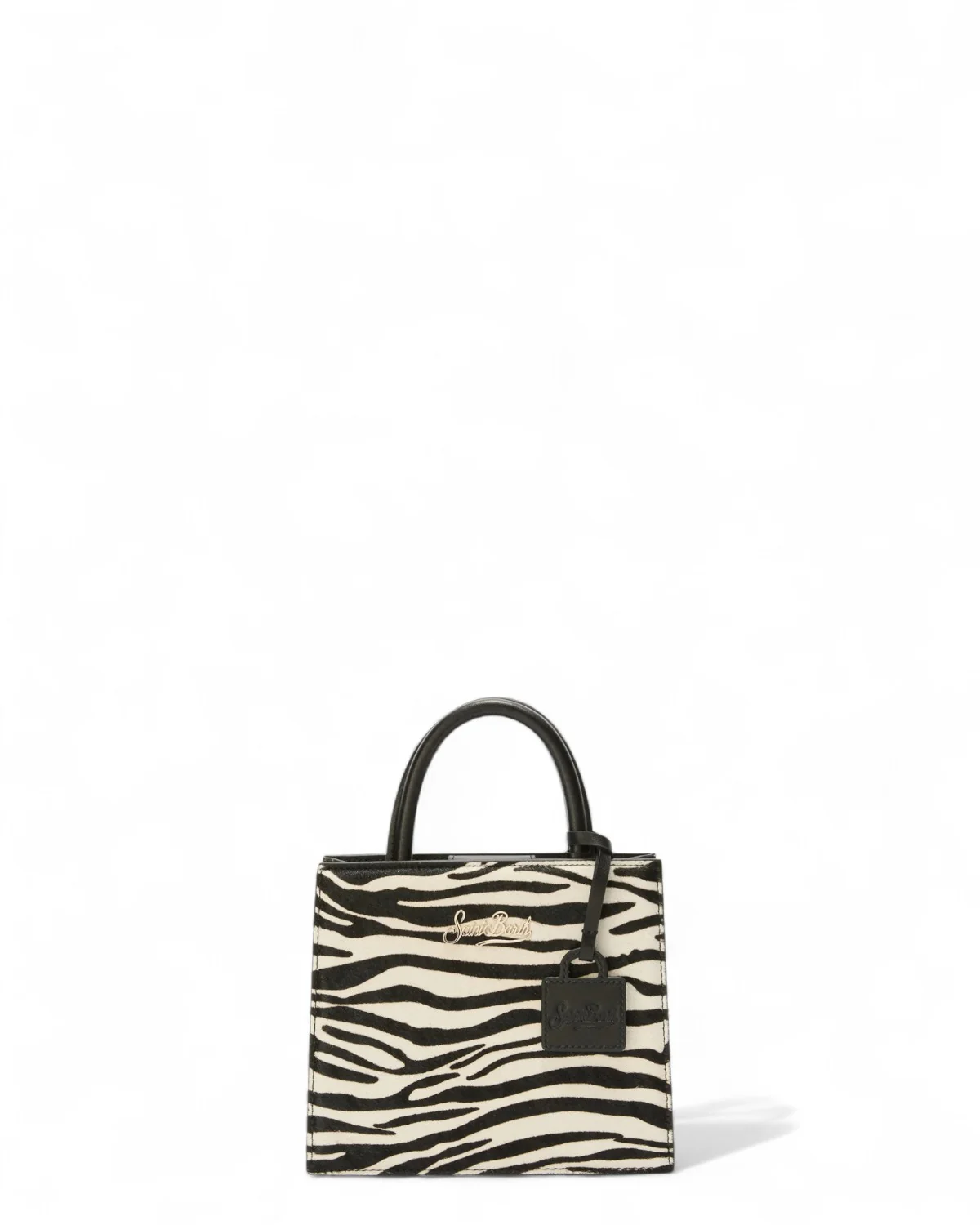 Image of Shop Bag Mini in Pelle e Cavallino con Tracolla Removibile
