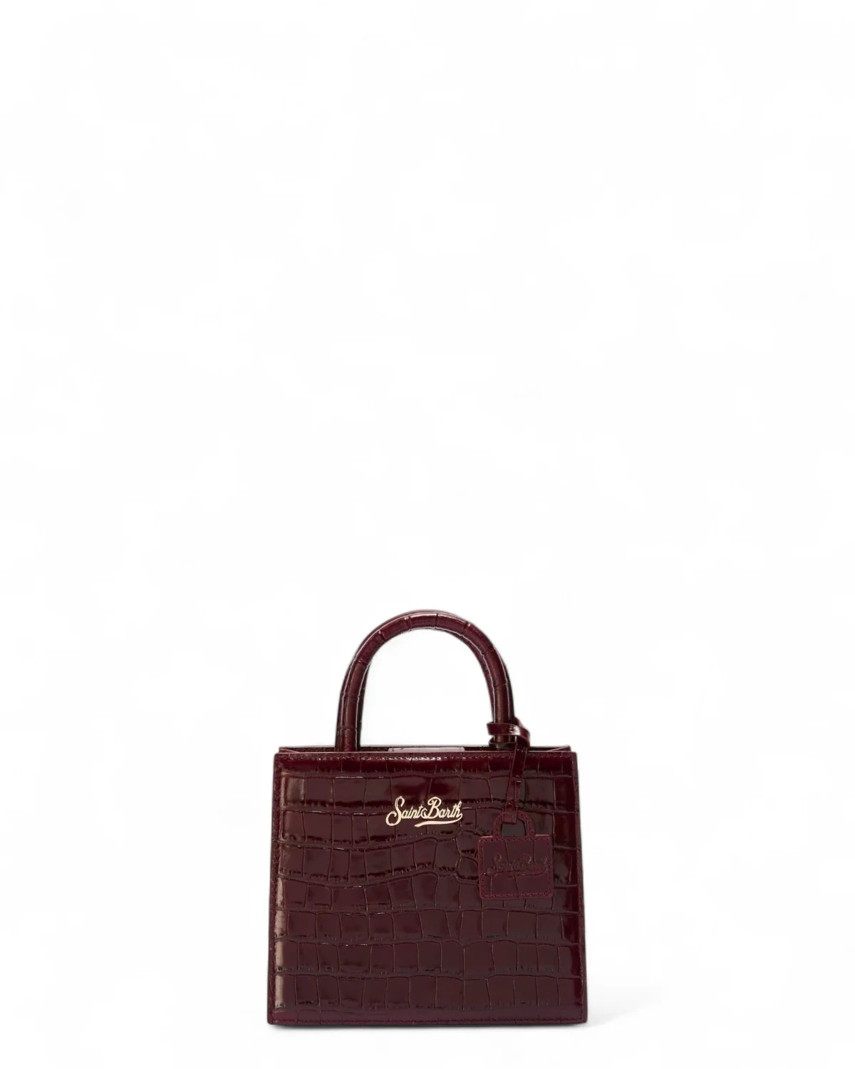 Image of Shop Bag Mini in Pelle Stampa Cocco con Tracolla