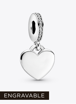 Engravable Heart Tag Dangle Charm