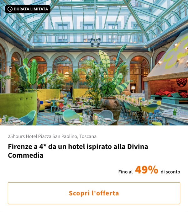 Firenze a 4* da un hotel ispirato alla Divina Commedia