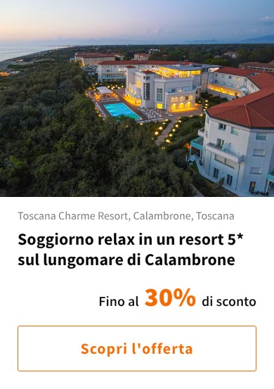 Soggiorno relax in un resort 5* sul lungomare di Calambrone