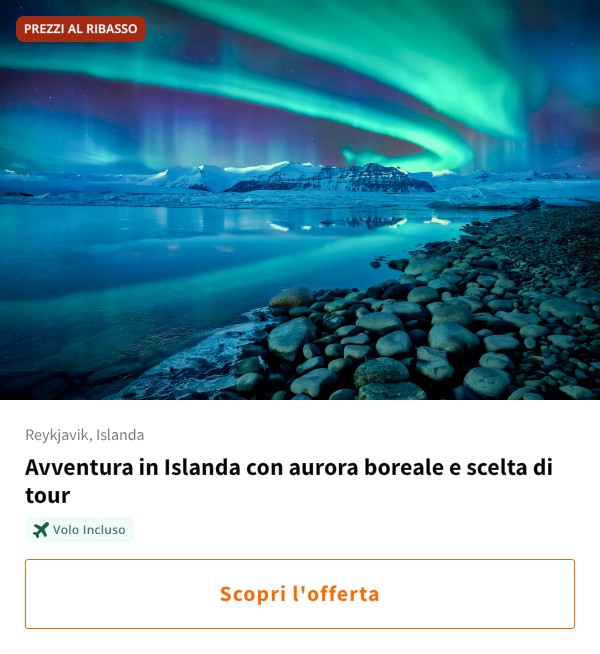 Avventura in Islanda con aurora boreale e scelta di tour