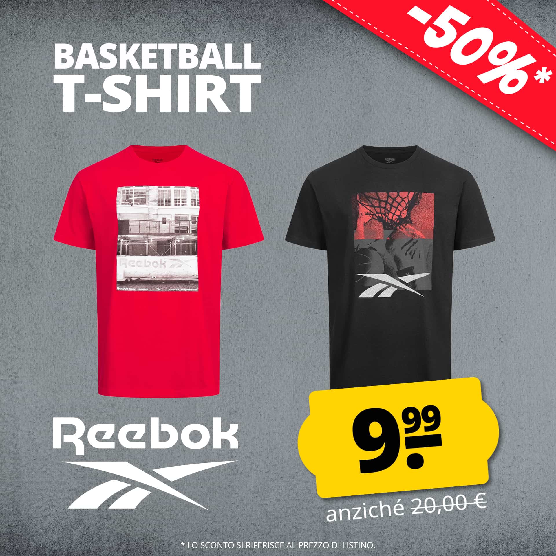 Reebok basketball snaps uomo tshirt