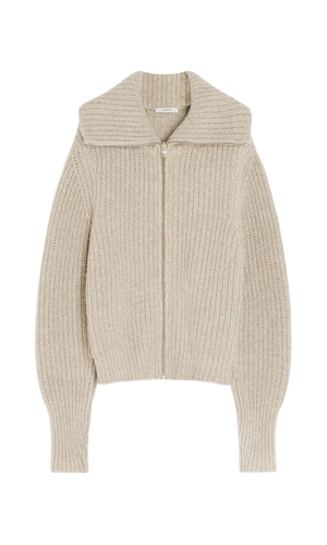 Wool zipped cardigan