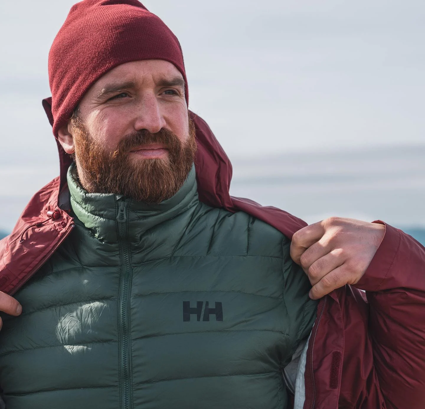Man wearing Helly Hansen gear