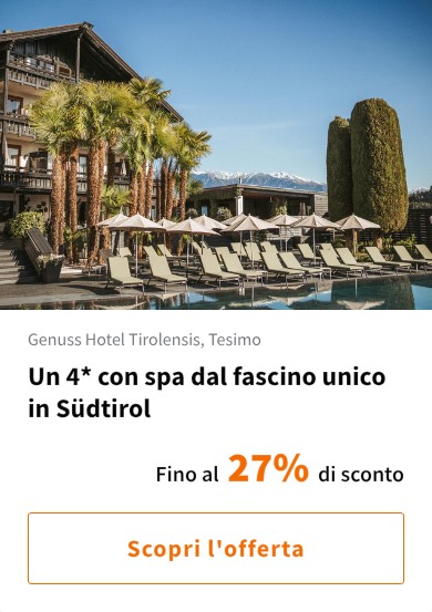 Un 4* con spa dal fascino unico in Südtirol