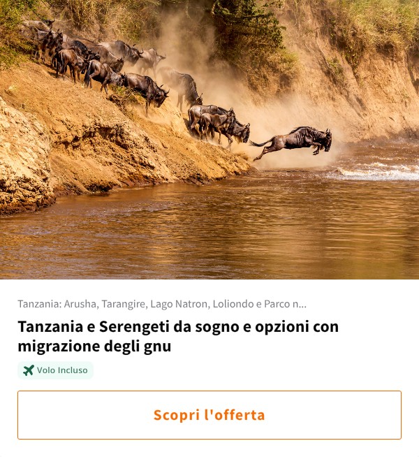 Tanzania e Serengeti da sogno e opzioni con migrazione degli gnu