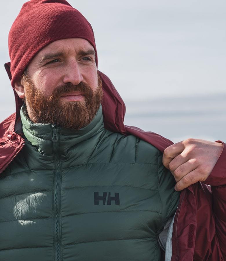 Man wearing Helly Hansen gear