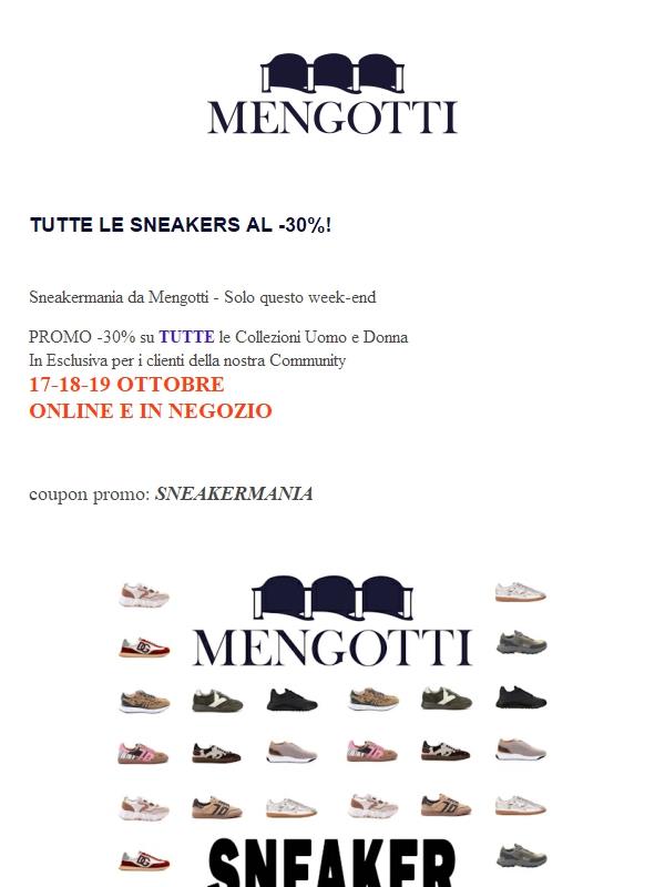 SNEAKERMANIA, -30% Week-end esclusivo🎉