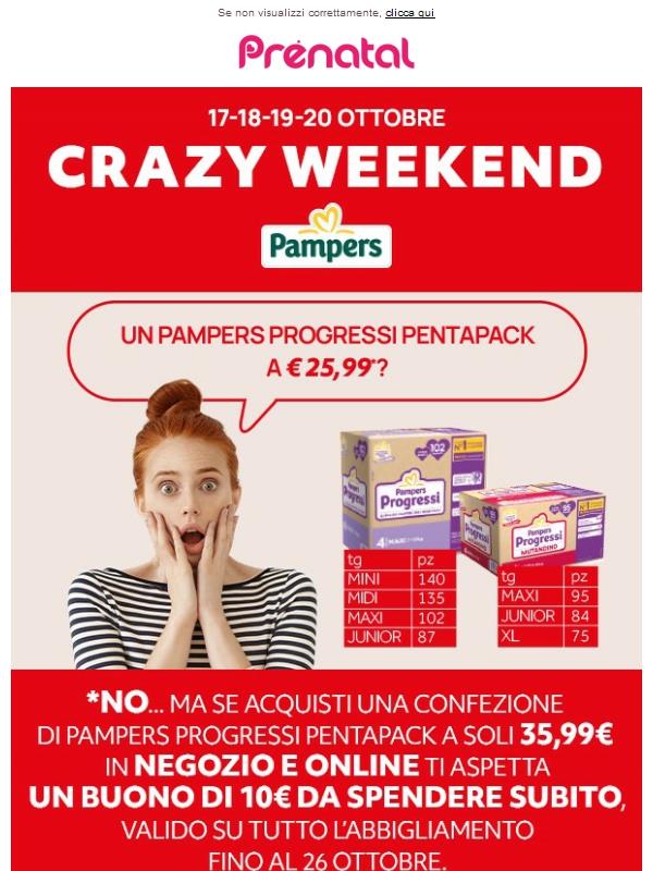Crazy Weekend Pampers: 4 giorni di sconti incredibili!