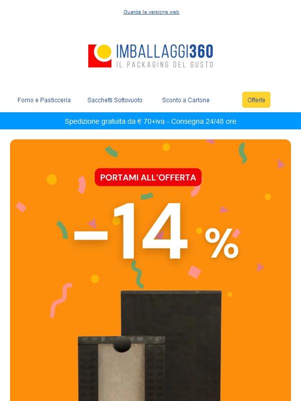 🔥 -14% Offerta spaventosa da Imballaggi360: Sacchetti salva freschezza neri