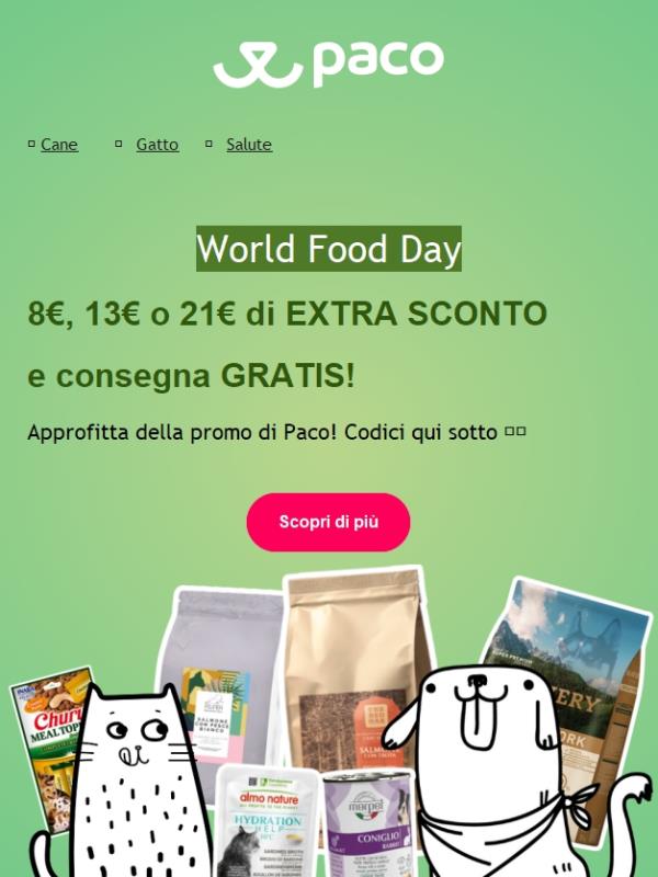 21€ di extra sconto per il World Food Day! 🥣