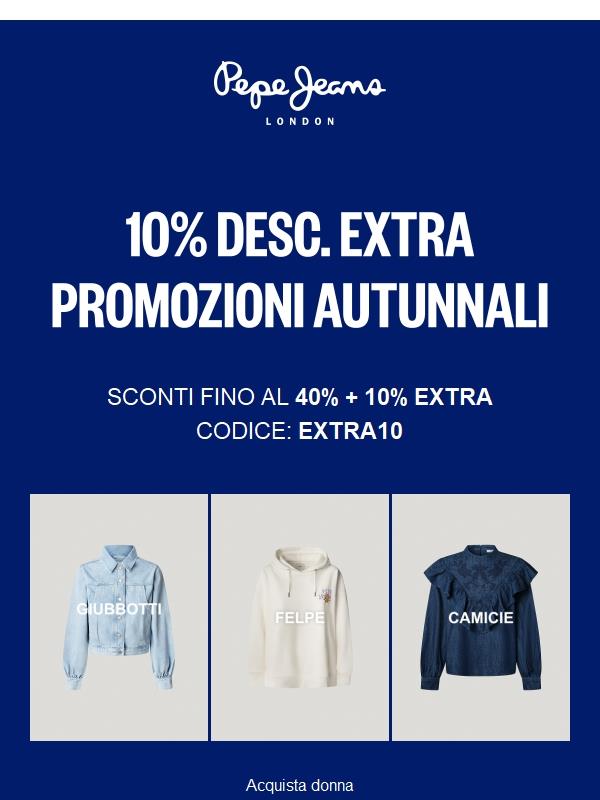 Sconti fino al 40% + 10% extra