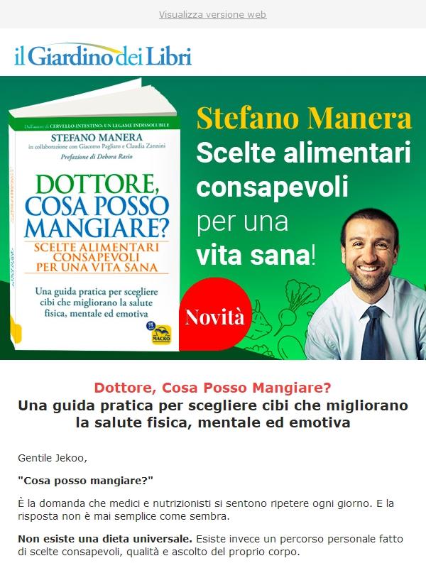 Il nuovo libro di Stefano Manera: "Dottore, cosa posso mangiare?" (+ Omaggio)