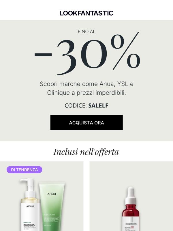 Risparmia fino al 30% su bellezza e skincare!