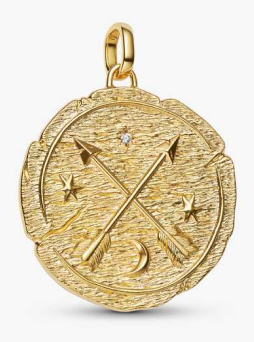Crossing Arrows Oversized Medallion Charm