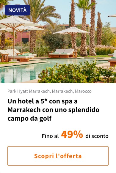 Un hotel a 5* con spa a Marrakech con uno splendido campo da golf