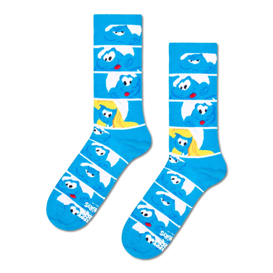 The Smurfs Smurf Faces Sock
