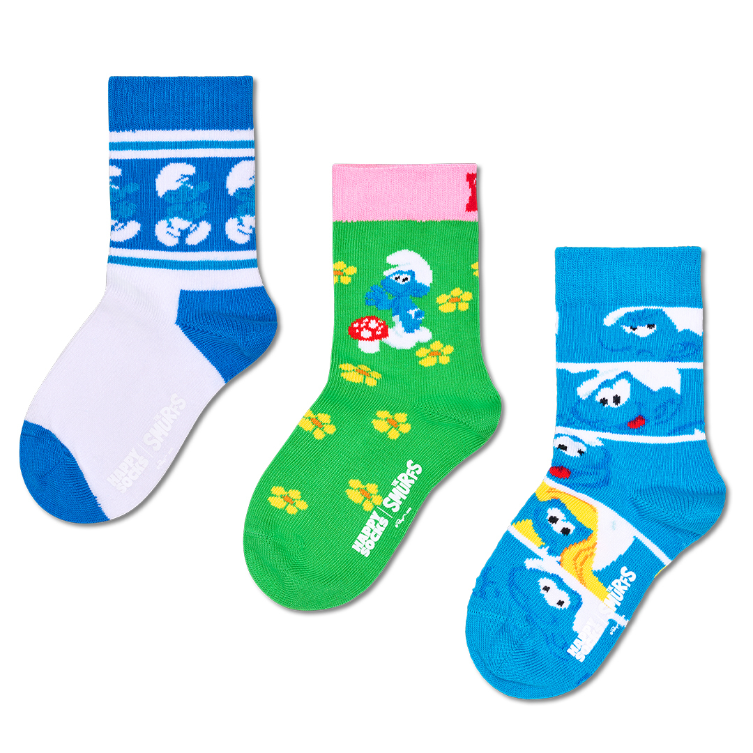 Kids The Smurfs 3-Pack Smurf Socks