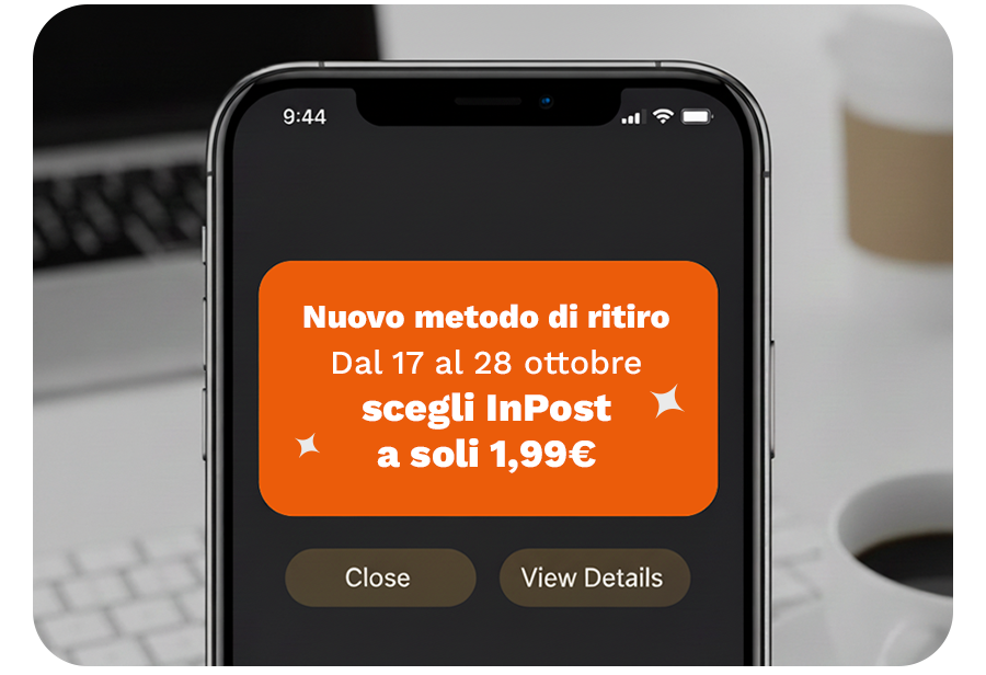 Nuovo metodo di ritiro dal 14 al 28 ottobre - Crea il tuo prodotto personalizzato e scegli In Post a soli 1,99€