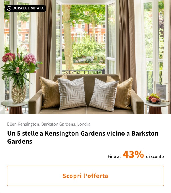 Un 5 stelle a Kensington Gardens vicino a Barkston Gardens