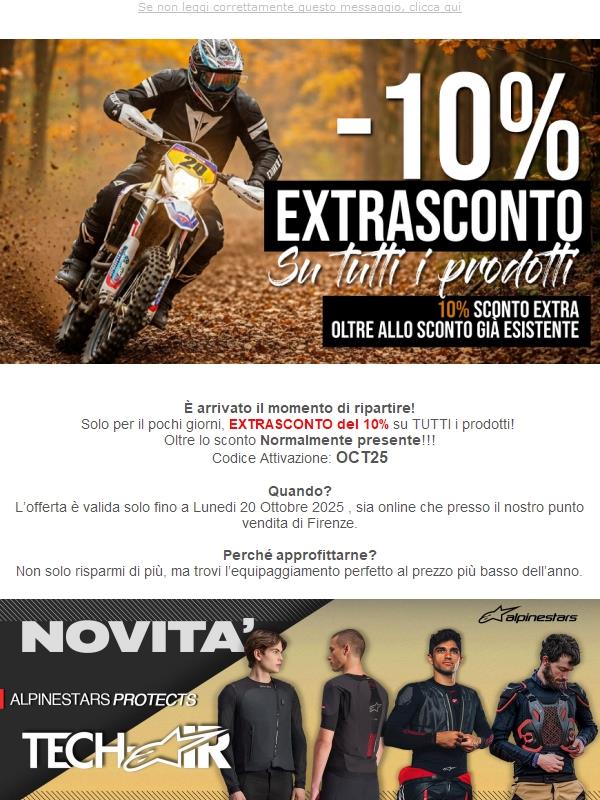 Lastminute EXTRA SCONTO 10% Su tutti i Prodotti - Ultimi 3 Giorni -  Spedizione Sempre gratis!