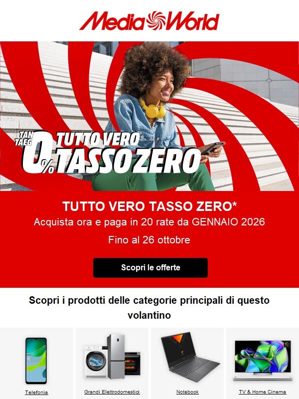 Il TASSO ZERO finisce il 26/10!