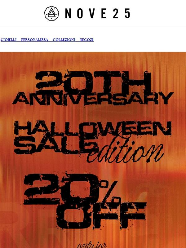 20% di sconto solo per iscritti al Club Nove25