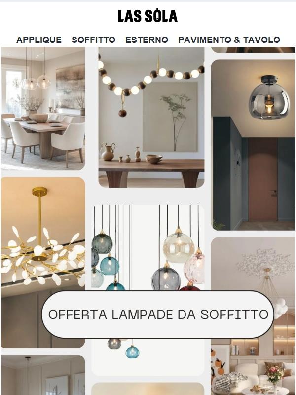 💡 Offerta lampade da soffitto: fino al -20% di sconto!