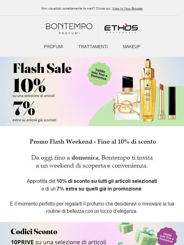 Solo fino a domenica: fino al 10% di sconto su tutto ✨