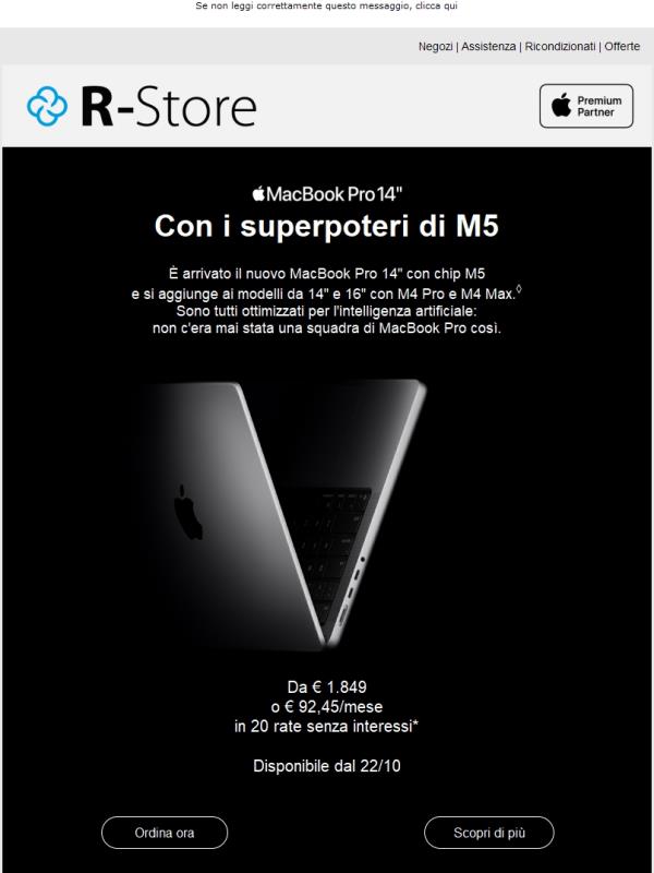 Ordina ora i nuovi MacBook Pro e iPad Pro con chip M5!