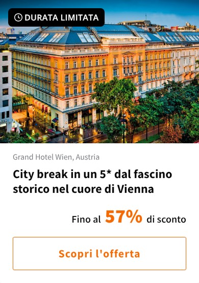 City break in un 5* dal fascino storico nel cuore di Vienna