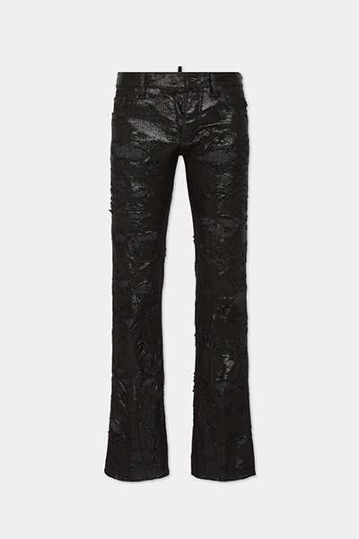 Black Disco Wash Sharpei Flared Bootcut Jeans