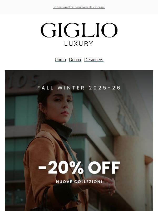 FW25-26 è qui! -20% di lancio 🖤