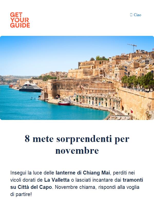 Scopri dove novembre è magico