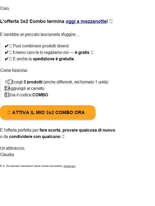 Re: Ultime ore. Un prodotto gratis! 🎁
