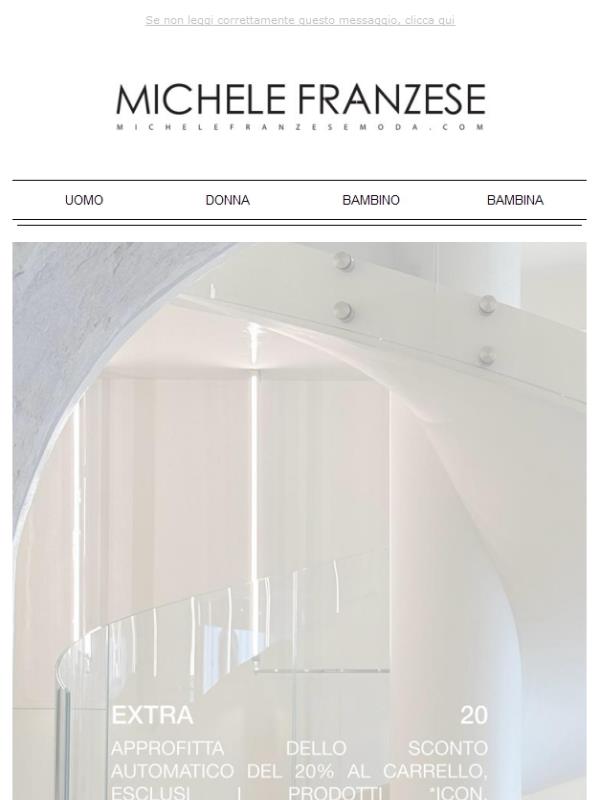 EXTRA20 | -20% AUTOMATICO AL CARRELLO🛍️😱